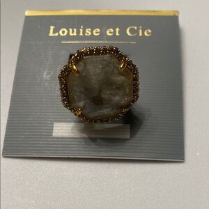 Louise et Cie Gold Ring with Smoky Stone
